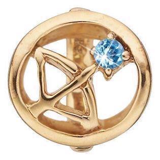 Christina Collect silver plated Sagittarius Zodiac with blue stone (Nov 22nd - Dec 20th)